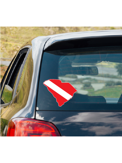 Dive Flag of SOUTH CAROLINA vinyl decal #1