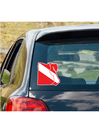 Dive Flag of EGYPT vinyl decal #1
