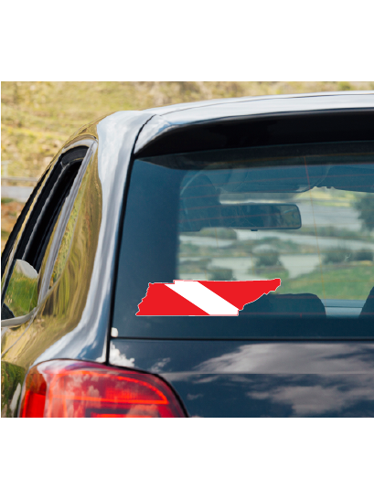 Dive Flag of TENNESSEE vinyl decal #1