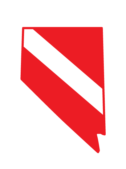 Dive Flag of NEVADA vinyl decal #1