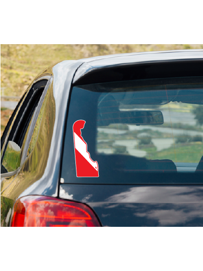 Dive Flag of DELAWARE vinyl decal #1