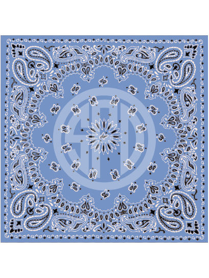 Bandanna Pattern in Periwinkle Craft Vinyl in Adhesive or HTV