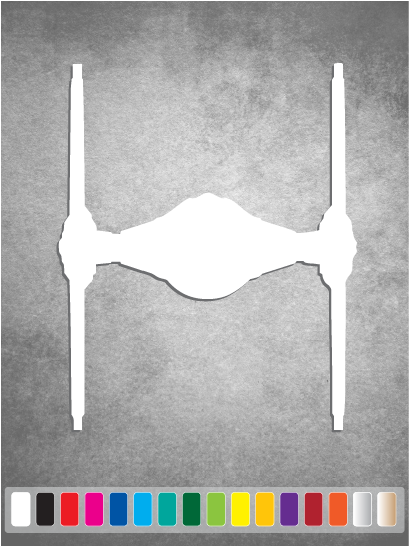 Star Wars IMPERIAL TIE FIGHTER Silhouette cut vinyl decal #1