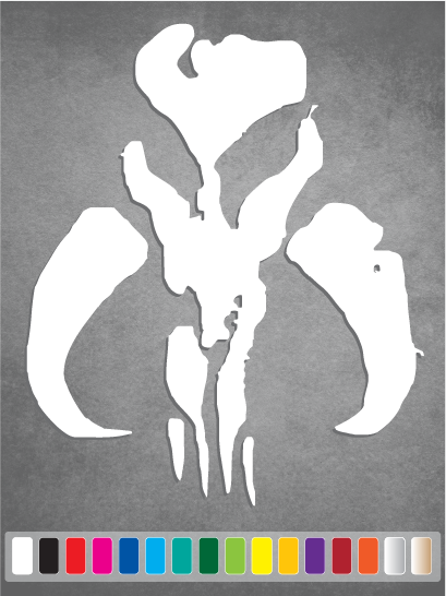 Star Wars MYTHOSAUR SKULL Logo Signet cut vinyl decal #2 Mandalorian