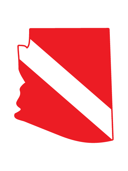 Dive Flag of ARIZONA vinyl decal #1