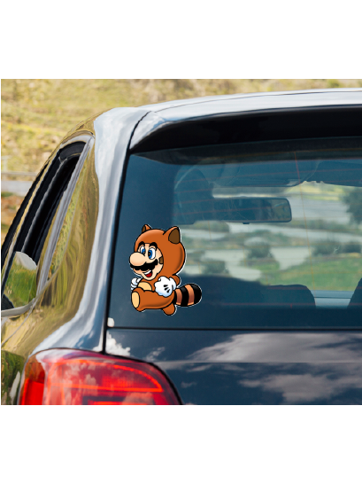 Super Mario Bros. TANOOKI SUIT MARIO vinyl decal #1