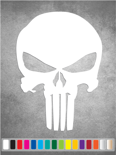 PUNISHER SKULL Logo cut vinyl decal #1