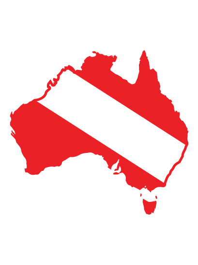 Dive Flag of AUSTRALIA vinyl decal #1