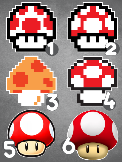 Super Mario Bros. SUPER MUSHROOM vinyl decal Choose Your Favorite!