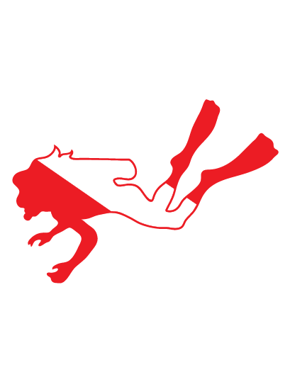 Dive Flag of a DIVER vinyl decal #1