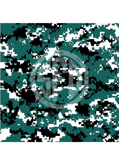 Digital Camo Pattern in Dark Teal, Black & White Craft Vinyl in Adhesive or HTV