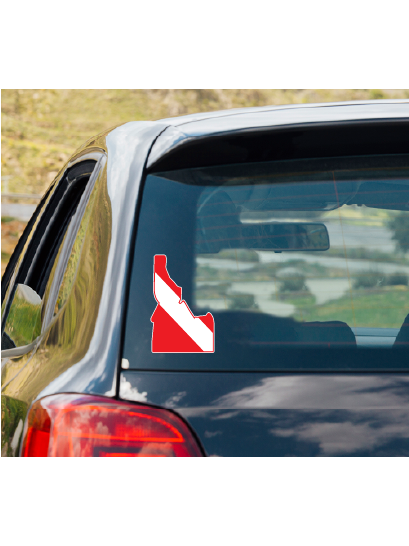 Dive Flag of IDAHO vinyl decal #1