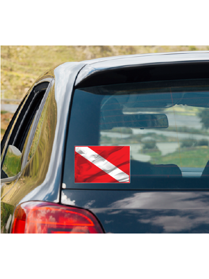 DIVE FLAG vinyl decal #2