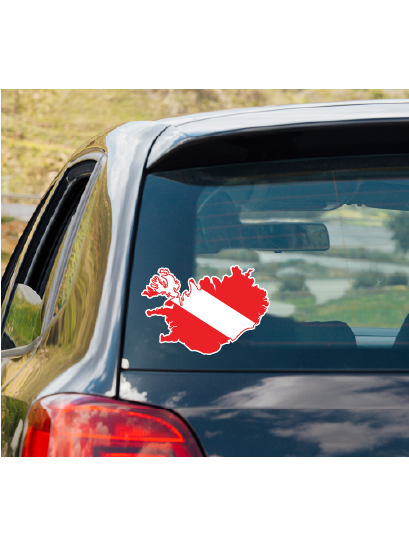 Dive Flag of ICELAND vinyl decal #1