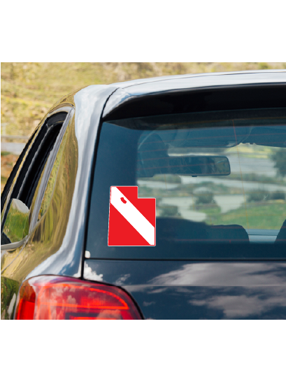 Dive Flag of UTAH vinyl decal #1