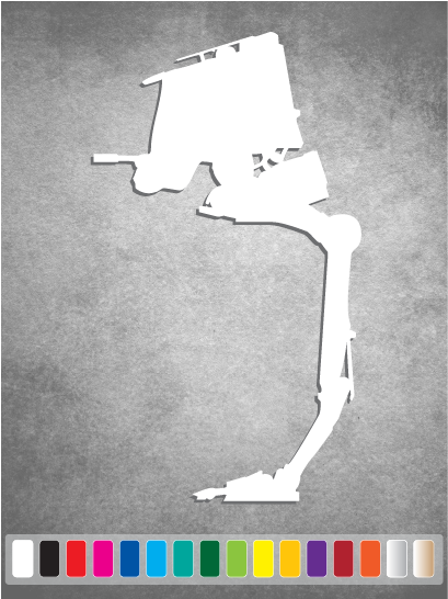 Star Wars AT-ST Silhouette cut vinyl decal #1 Imperial Walker