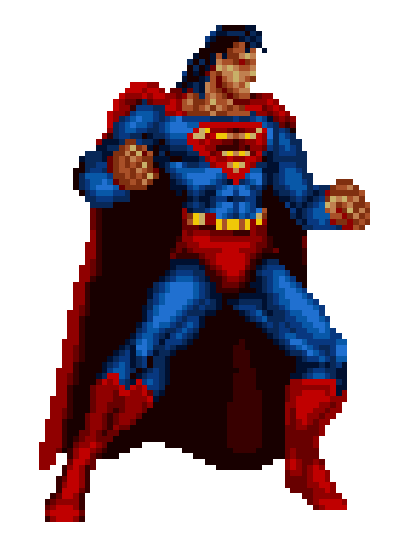 Justice League Task Force SUPERMAN Sprite vinyl decal #1