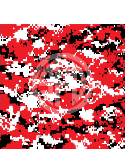 Digital Camo Pattern in Black, Red & White Craft Vinyl in Adhesive or HTV