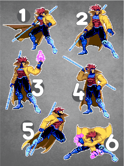 Marvel vs. Capcom GAMBIT vinyl decal #1 Arcade X-Men
