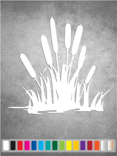 CATTAILS cut vinyl decal #1