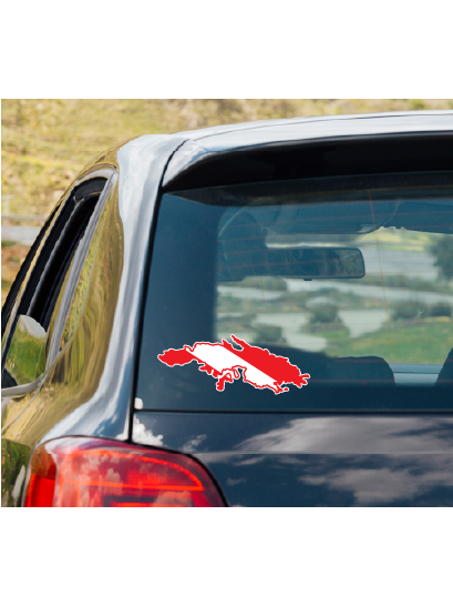 Dive Flag of ST. THOMAS vinyl decal #1