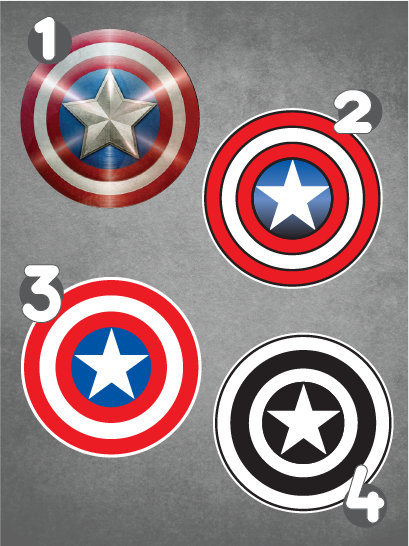 CAPTAIN AMERICA'S SHIELD vinyl decal