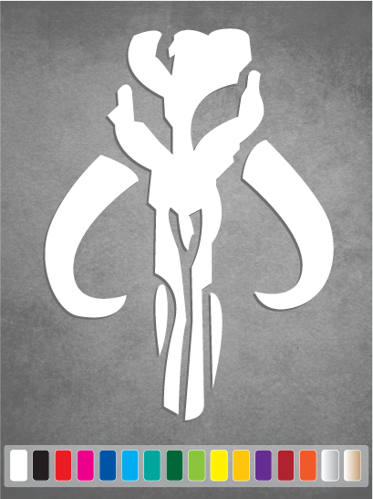Star Wars MYTHOSAUR SKULL Logo Signet cut vinyl decal #1 Mandalorian