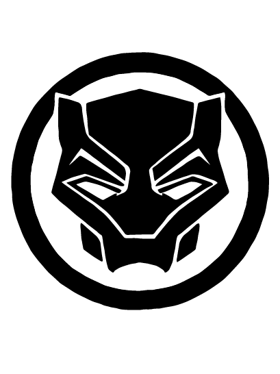 BLACK PANTHER Logo Icon vinyl decal #1