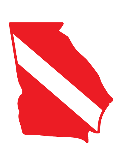 Dive Flag of GEORGIA vinyl decal #1