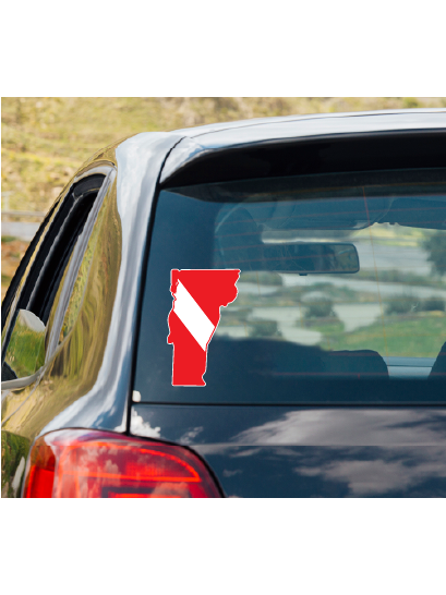 Dive Flag of VERMONT vinyl decal #1