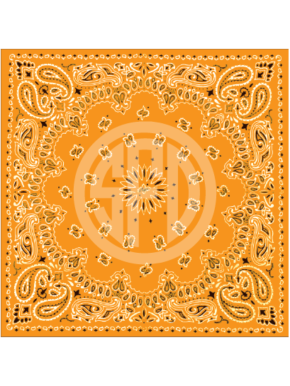 Bandanna Pattern in Orange Craft Vinyl in Adhesive or HTV
