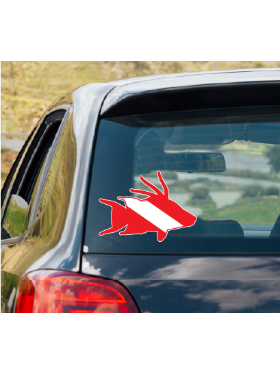 Dive Flag of a HOGFISH vinyl decal #1