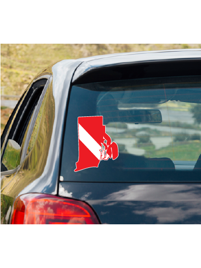 Dive Flag of RHODE ISLAND vinyl decal #1