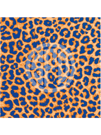 Leopard Print Pattern #1 in Orange & Royal Blue Craft Vinyl in Adhesive or HTV