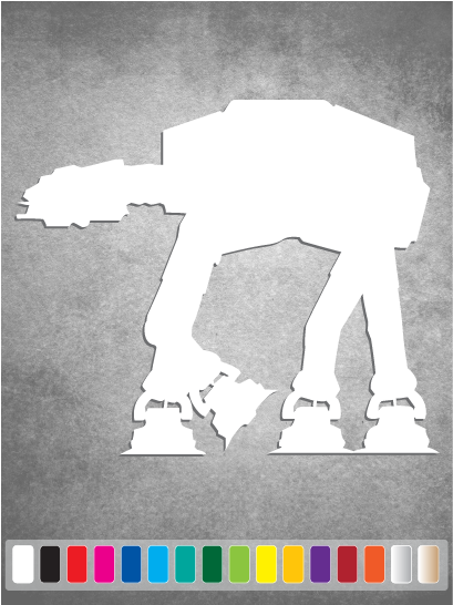 Star Wars AT-AT Silhouette cut vinyl decal #1 Imperial Walker