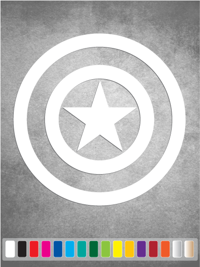CAPTAIN AMERICA'S SHIELD cut vinyl decal