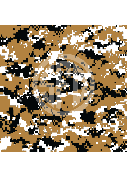 Digital Camo Pattern in Flat Gold, Black & White Craft Vinyl in Adhesive or HTV