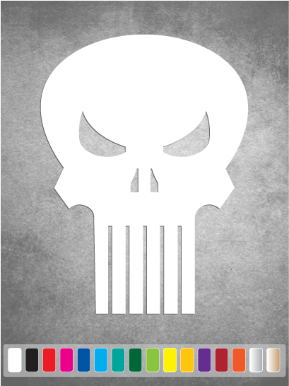 PUNISHER SKULL Logo cut vinyl decal #2