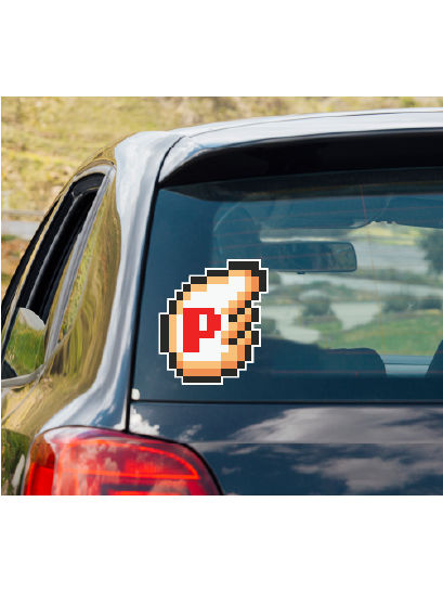 Super Mario Bros. P-WING ICON vinyl decal #1