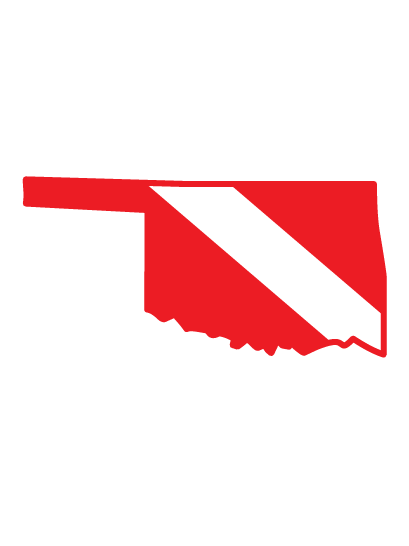 Dive Flag of OKLAHOMA vinyl decal #1