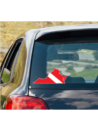 Dive Flag of VIRGINIA vinyl decal #1