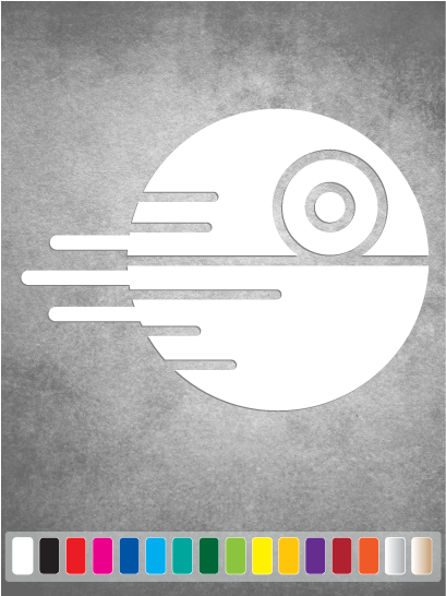 Star Wars DEATH STAR cut vinyl decal #2