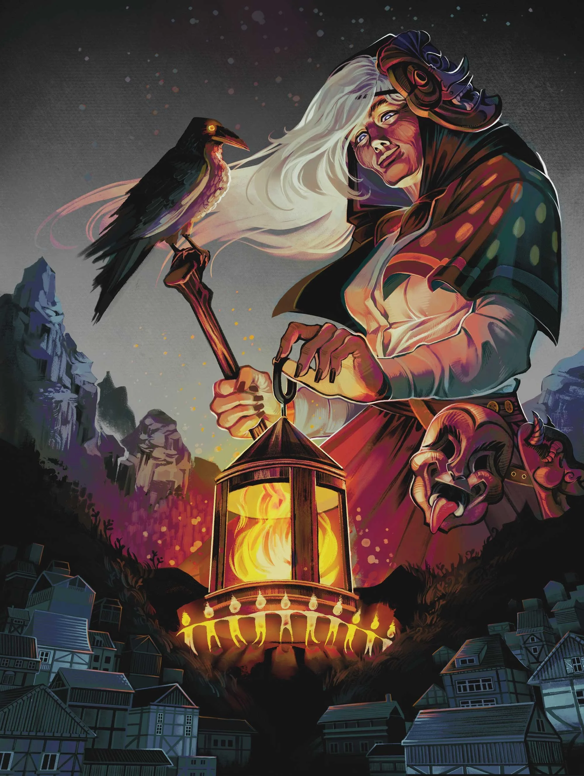 A digital painting of German folklore. 