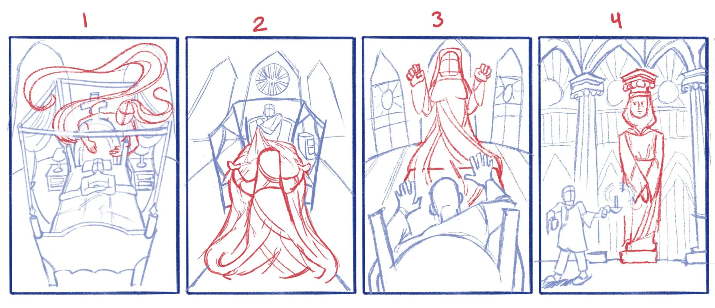 Weisse Frau Concept Sketches