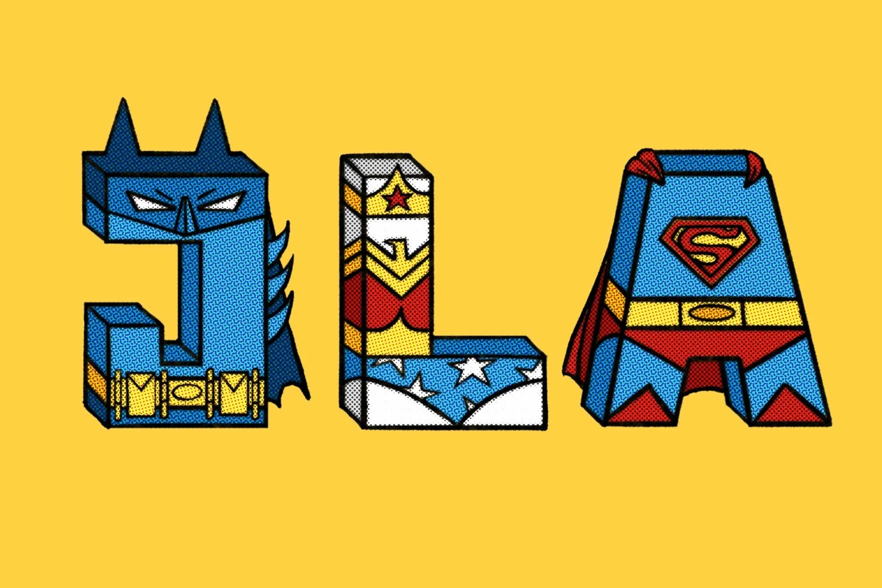 "JLA" Illustrated Type