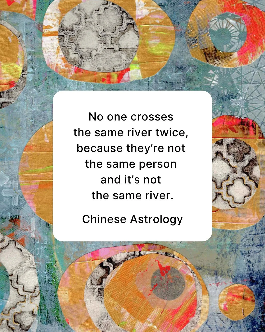 It’s not the same river