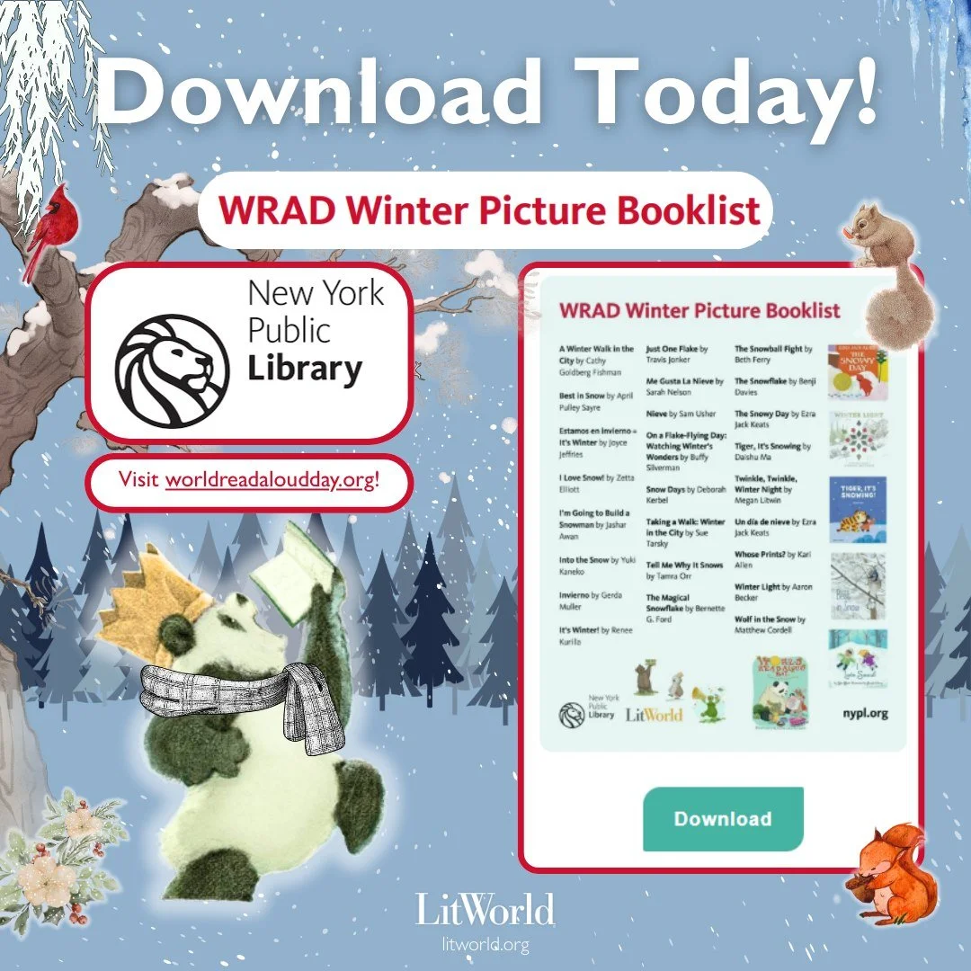 We're thrilled to partner with the New York Public Library for World Read Aloud Day on February 4th! 🌎 Thank you to @nypl for providing us with an incredible Winter Picture Book list, which we are offering for download on our website at worldreadalo