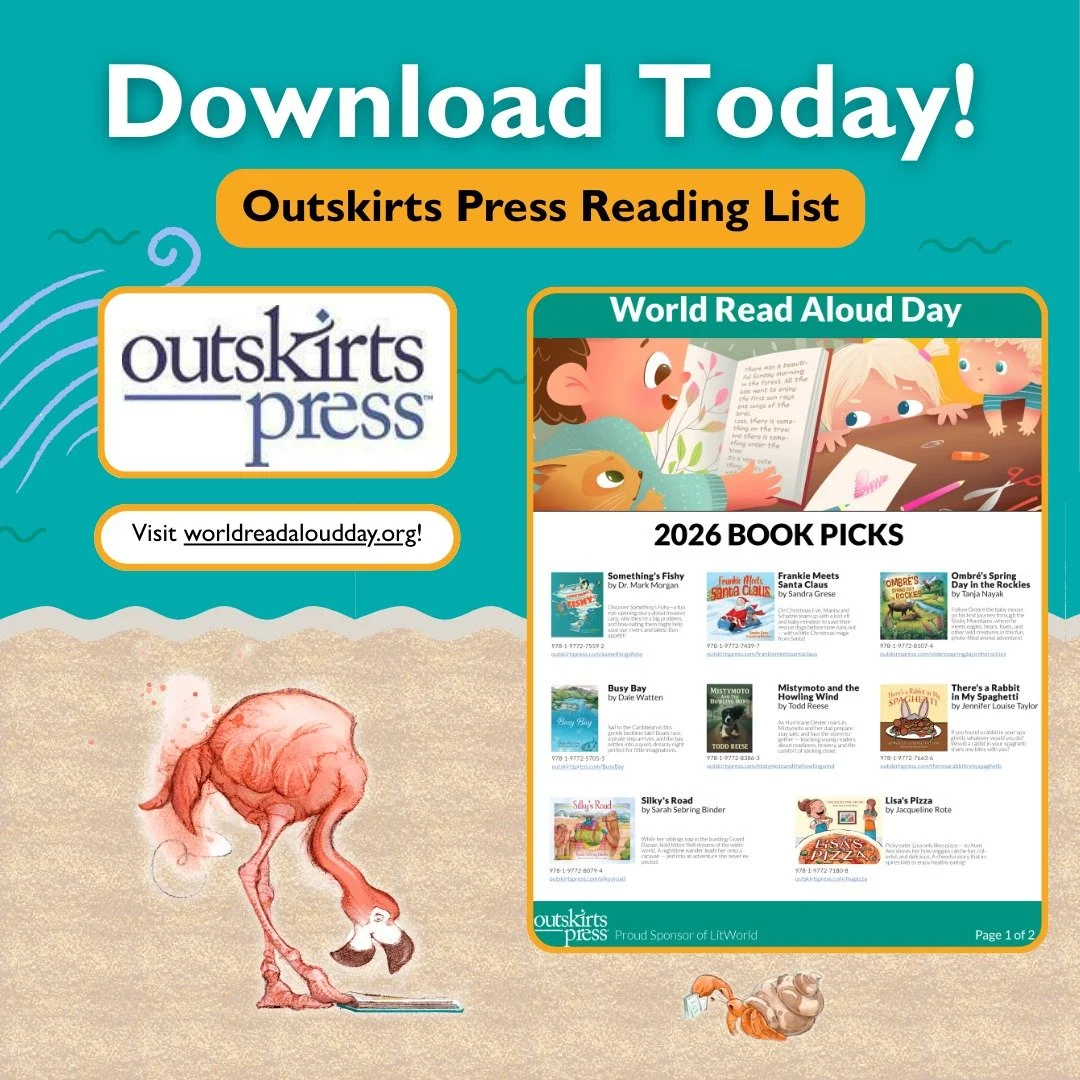 Many thanks to our partner Outskirts Press for providing us with amazing materials for World Read Aloud Day on Feb 4th! 📔 

Go to our website worldreadaloudday.org to find the @outskirtspress downloadable 2026 Reading List, as well as some beautiful
