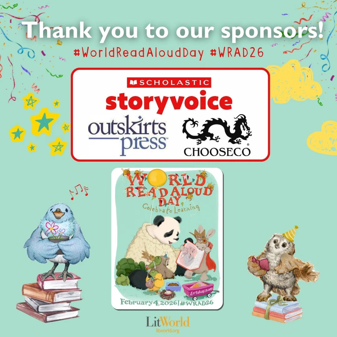 #worldreadaloudday #WRAD26
With World Read Aloud Day just a few days away, we want to highlight the amazing materials our sponsors have provided us!

🎤 a fantastic lineup of authors for free, LIVE virtual read-alouds on Scholastic's Storyvoice (@sch