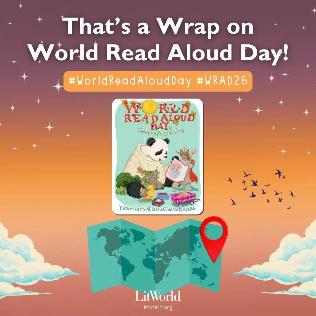 World Read Aloud Day has officially ended in the world's latest time zone, UTC-11:00. ⌚ Good night to American Samoa, and thank you to everyone around the world for celebrating WRAD with us! Until the next World Read Aloud Day! #WorldReadAloudDay #WR